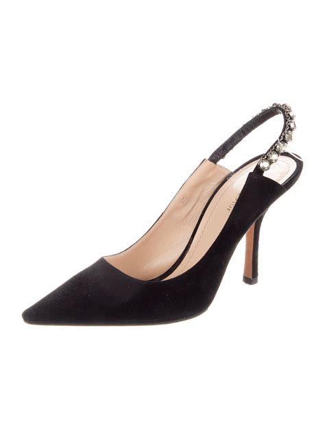 mlle dior pump|Christian Dior Suede Slingback Pumps .